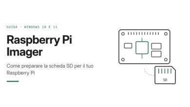 Copertina della guida Raspberry Pi Imager: come preparare la scheda SD per il Raspberry Pi su Windows 10 e 11, con illustrazione di una scheda elettronica e di una microSD